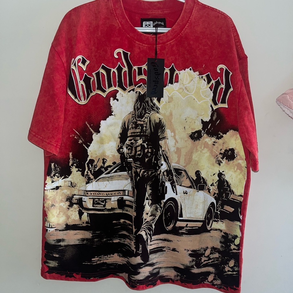 Red Godspeed Graphic T-Shirt